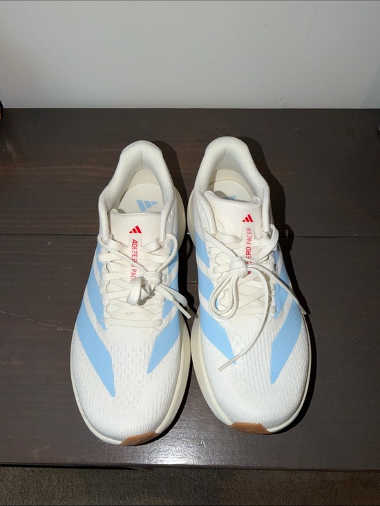 adidas Shoes - adidas Women’s White & Light Blue Athletic Running Shoes